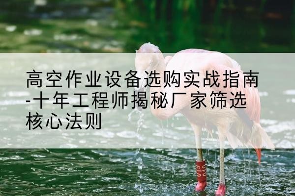 肇源剪叉式升降机厂家-高空作业设备选购实战指南-十年工程师揭秘厂家筛选核心法则