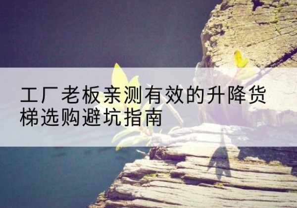 肇源升降货梯怎么选-工厂老板亲测有效的升降货梯选购避坑指南